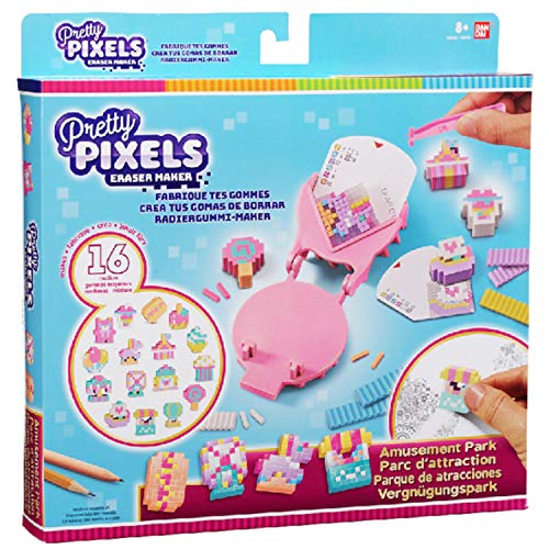 Bandai Pretty Krazy Pixels 38533 - Goma de borrar, kit de lujo, parque de atracciones, manualidades