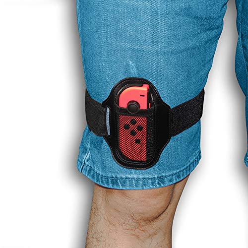 Bandas de Ejercicio de Bucle, Bandas para piernas, 2 Correas de Pierna de Baile Deportivas Ajustables portátiles para Accesorios de Consola Switch Joy-con