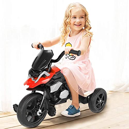 BAOZUPO Triciclo Para Niños, Triciclos De Pedales Para Niños Con Luz, Motocicleta Para Niños, Buggy De Pedales De Tres Ruedas, Bicicleta Estática De Juguete Para Niños Y Niñas De 3 A 6 Años, Regalo De