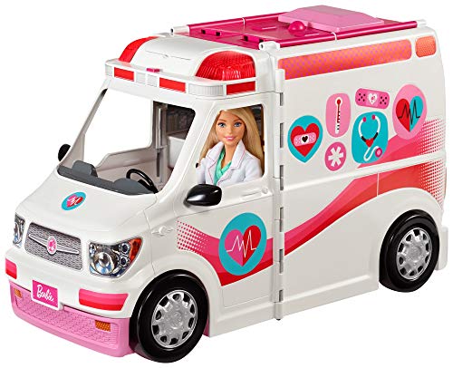 Barbie Ambulancia Hospital 2 En 1, Accesorios De Muñecas (Mattel Frm19) + Quiero Ser Doctora, Muñeca con Accesorios (Mattel Fxp00) , Color/Modelo Surtido