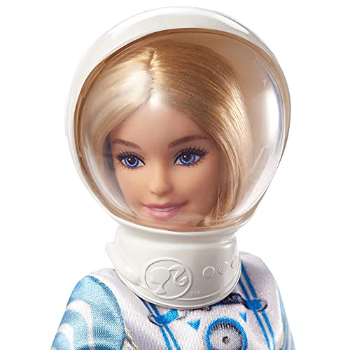 Barbie Astronauta, Muñeca con accesorios, traje y casco espacial (Mattel GTW30)