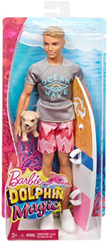 Barbie Aventura de los Delfines, muñeco ken surfero con accesorios (Mattel FBD71) , color/modelo surtido