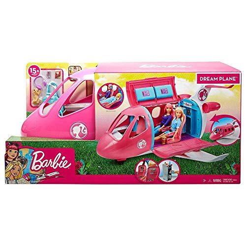 Barbie Avión de tus sueños, avión de juguete con accesorios para muñecas (Mattel GDG76)