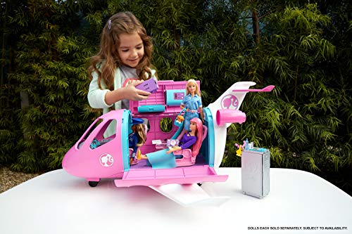 Barbie Avión de Tus sueños, avión de Juguete con Accesorios para muñecas (Mattel GDG76) + Vamos de Viaje, muñeca con Accesorios, Edad Recomendada: 3 años y mas (Mattel FWV25)