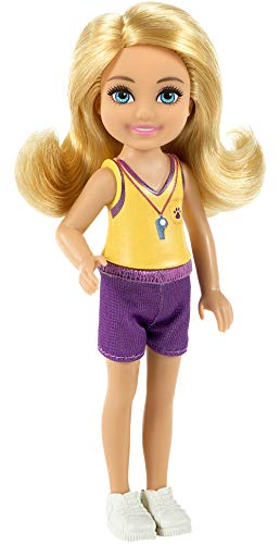 Barbie Chelsea Adiestradora canina Muñeca rubia con accesorios y perrito de juguete, para niñas y niños +3 años (Mattel GTN62)