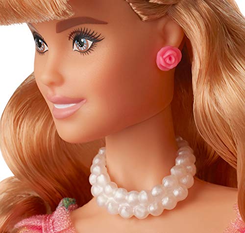 Barbie Collector, Muñeca Feliz Cumpleaños rubia con accesorios (Mattel FXC76)