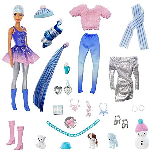 Barbie Color Reveal, muñeca que revela sus colores con agua, incluye ropa y accesorios de juguete (Mattel HBT74)