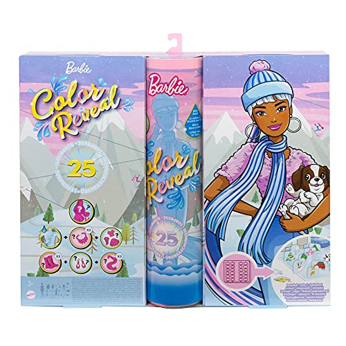 Barbie Color Reveal, muñeca que revela sus colores con agua, incluye ropa y accesorios de juguete (Mattel HBT74)