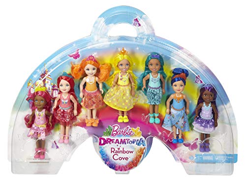 Barbie Dreamtopia – Juego de 7 muñecas Chelsea Arco Iris – Juguete Infantil – DPY37