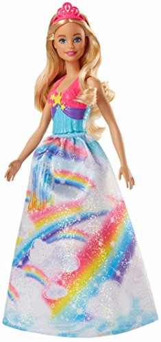 Barbie Dreamtopia, muñeca Princesa falda azul arcoiris, juguete +3 años (Mattel FJC95) , color/modelo surtido