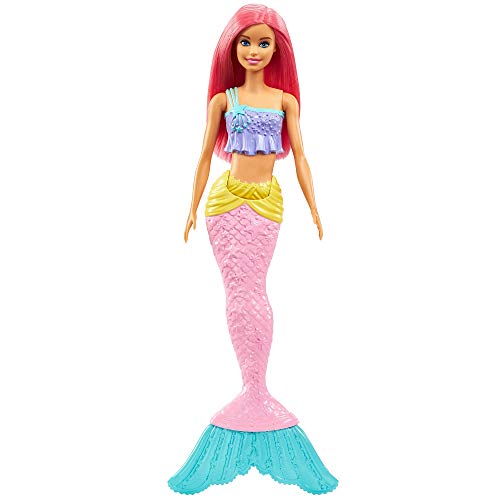 Barbie Dreamtopia Sirena Muñeca con Pelo Rosado para Niñas y Niños +3 Años (Mattel GGC09)