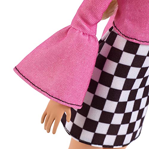 Barbie Fashionista - Muñeca rubia con falda a cuadros (Mattel FXL44)