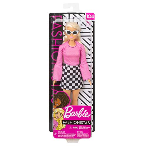 Barbie Fashionista - Muñeca rubia con falda a cuadros (Mattel FXL44)