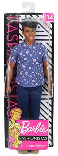 Barbie Fashionista - Muñeco Ken moreno con outfit azul (Mattel FXL61)