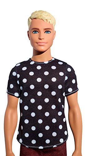 Barbie Fashionista, Muñeco Ken rubio, camiseta de lunares (Mattel FJF72)