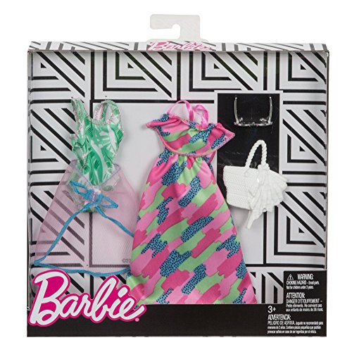 Barbie Fashions 2-Pack Juego de ropita para muñeca - Accesorios para muñecas (Juego de ropita para muñeca, 3 año(s), Multicolor, Barbie, Niño, Chica) , color/modelo surtido