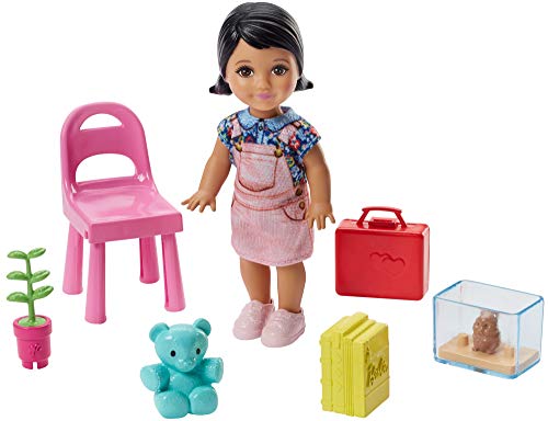 Barbie FJB29 - Muñeca profesora con juego de pizarra giratoria