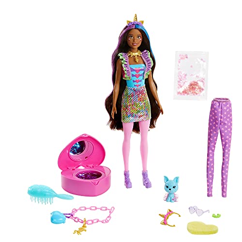 Barbie GXV95 Barbie Color Reveal Peel Unicorn Fashion Reveal Doll