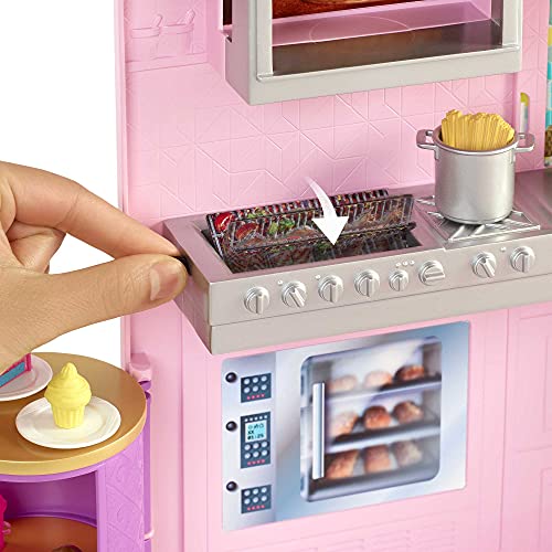 Barbie HGP59-Restaurante Cook 'n Grill con muñeca, Color Mixto (HGP59)