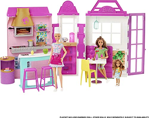 Barbie HGP59-Restaurante Cook 'n Grill con muñeca, Color Mixto (HGP59)