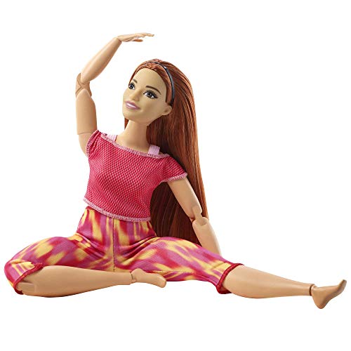 Barbie Movimiento sin límites Muñeca articulada pelirroja con ropa deportiva de juguete (Mattel GXF07)