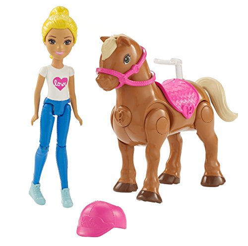 Barbie On The Go Caramel Pony and Doll - Muñecas (Multicolor, Femenino, Chica, 4 año(s), Barbie, Ampolla)