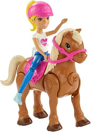 Barbie On The Go Caramel Pony and Doll - Muñecas (Multicolor, Femenino, Chica, 4 año(s), Barbie, Ampolla)