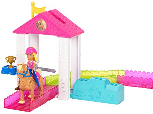 Barbie On the Go, carrera de ponis, muñeca con accesorios y caballo (Mattel FHV66)