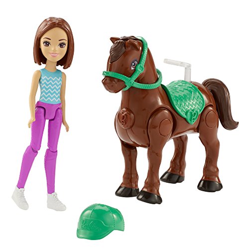 Barbie On The Go™ Brown Pony and Doll - Muñecas (Multicolor, Femenino, Chica, 4 año(s), Barbie, Ampolla)