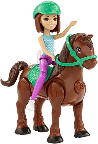 Barbie On The Go™ Brown Pony and Doll - Muñecas (Multicolor, Femenino, Chica, 4 año(s), Barbie, Ampolla)