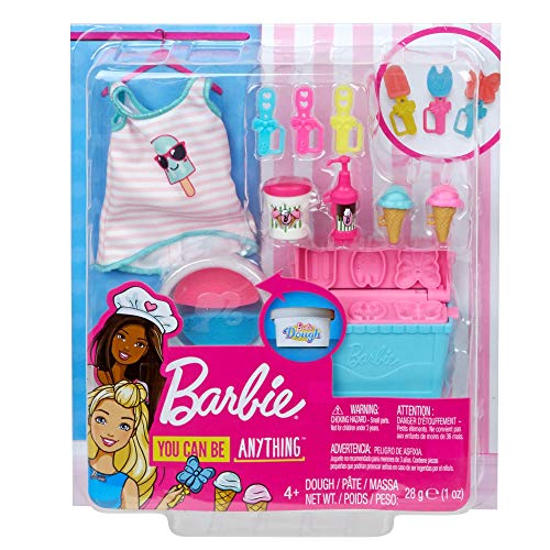 Barbie pack de accesorio pasteleria y cocina, maquina para hacer helado (Mattel GHK40)