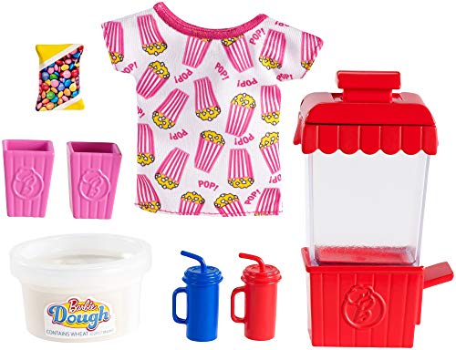 Barbie Pack de Accesorio Pasteleria y Cocina, Maquina para Hacer Popcorn (Mattel GHK39)