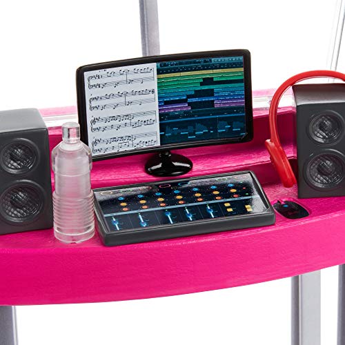 Barbie Quiero Ser Dj, Estudio de Grabación para Muñecas con Muebles y Accesorios (Matte Gjl67) , color/modelo surtido