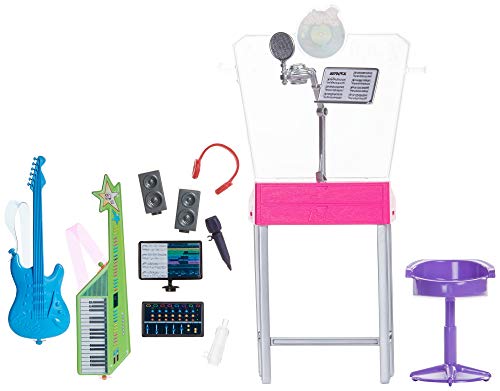 Barbie Quiero Ser Dj, Estudio de Grabación para Muñecas con Muebles y Accesorios (Matte Gjl67) , color/modelo surtido