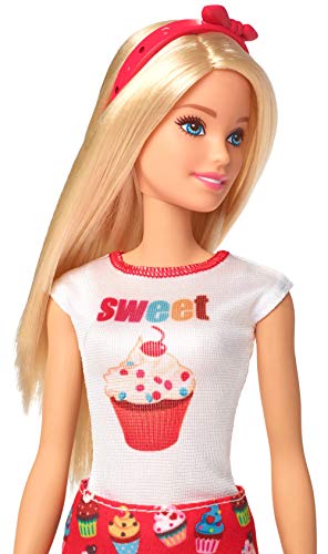 Barbie Quiero Ser pastelera, muñeca con accesorios y cupcakes (Mattel FHP65)