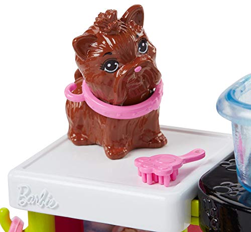 Barbie Quiero Ser peluquera canina, muñeca con accesorios (Mattel FJB31)