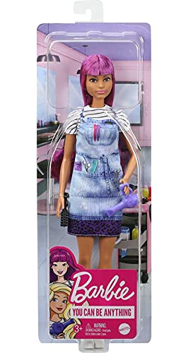 Barbie quiero ser peluquera muñeca salón de belleza y accesorios para niñas + 3 años (Mattel GTW36)