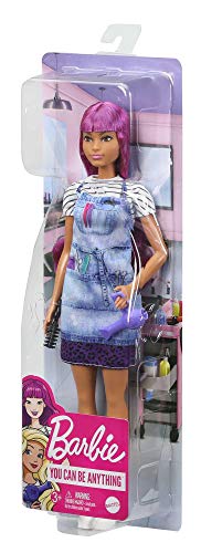 Barbie quiero ser peluquera muñeca salón de belleza y accesorios para niñas + 3 años (Mattel GTW36)