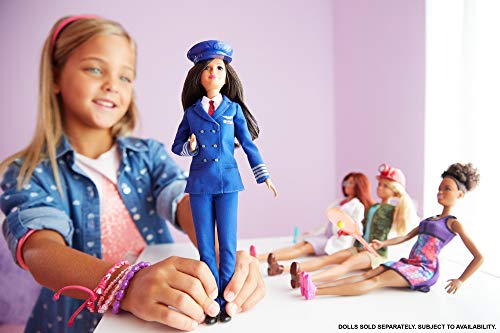 Barbie Quiero Ser piloto, muñeca con accesorios (Mattel FJB10 )