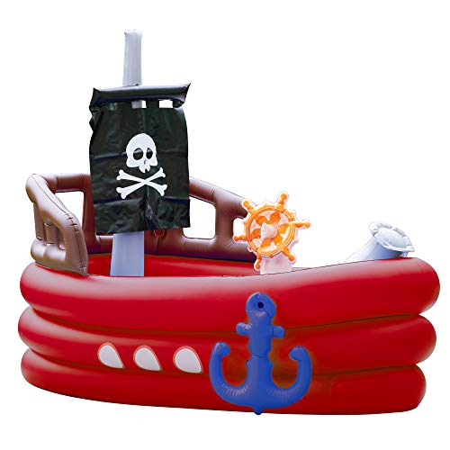 Barco Pirata Inflable para niños Teamson para jardín Infantil TK-48272R-UK / EU