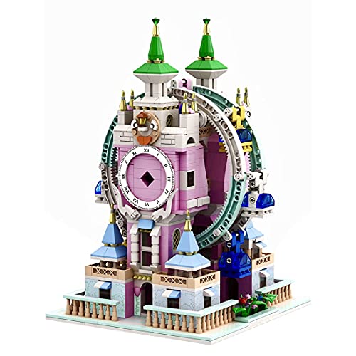 Barm Edificio de casa Modular, 1712 Bloques, campanario, Noria, Arquitectura Europea con Reloj dinámico, Modelo Creativo de Arquitectura DIY, Compatible con Lego Ideas 21318