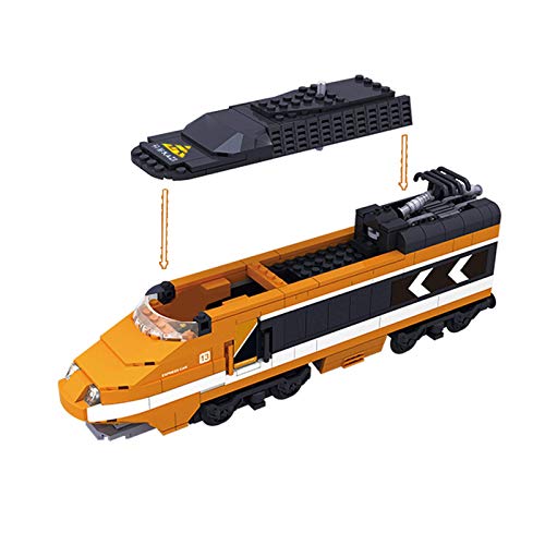 Barm Juego de construcción de Trenes, 1287 Piezas City Railway Train The Sky Juegos de vías de Tren de Alta Velocidad Bloques de construcción de Juguete con luz y música, Compatible con Lego TRAI