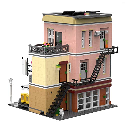 Barm Juegos de construcción de Casas modulares, Juego de construcción de pastelería de Arquitectura, Bloques de 2900 Piezas compatibles con Lego