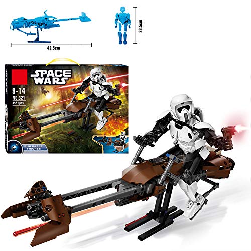 BAS Star Wars Figuras de Anime Serie Negro y Soldado de Asalto Imperial Modelo de Estatua Movible Juguete de Regalo para Niños Scout Troopers 