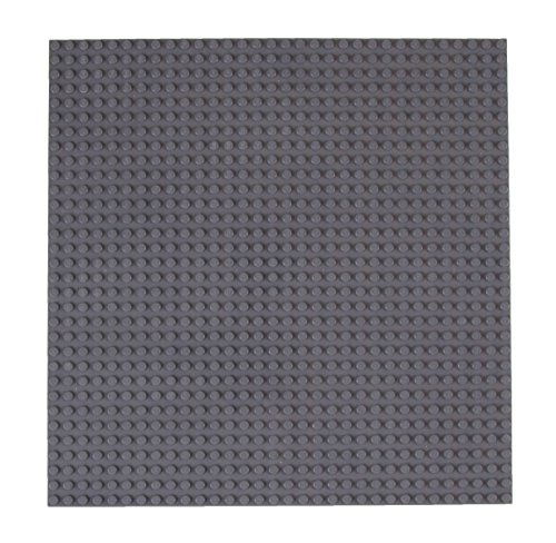 Base apilable para Construir - Compatible con Todas Las Grandes Marcas - 25,4 x 25,4 cm - Gris