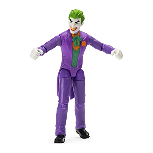 Batman, Figura de acción The Joker de 4 Pulgadas con 3 Accesorios misteriosos, Misión 1