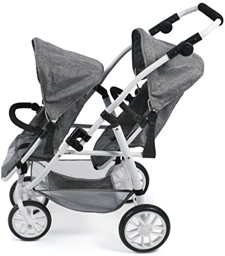 Bayer Chic 2000 68976 Tandem-Buggy Vario - Carro de  muñeca , Gris (Jeans Grey)