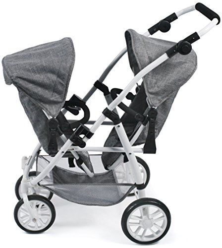 Bayer Chic 2000 68976 Tandem-Buggy Vario - Carro de  muñeca , Gris (Jeans Grey)