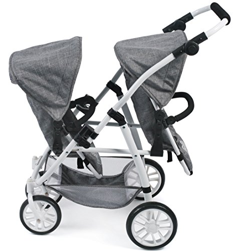 Bayer Chic 2000 68976 Tandem-Buggy Vario - Carro de  muñeca , Gris (Jeans Grey)