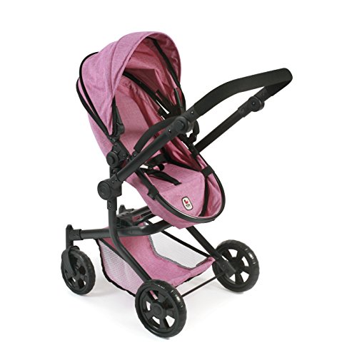 Bayer Chic 2000 Carrito Combinado para muñecas Mika 595 70, diseño de Color Rosa Tipo Vaqueros